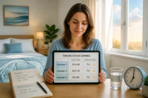 Calcul cycle sommeil et horaires de repos
